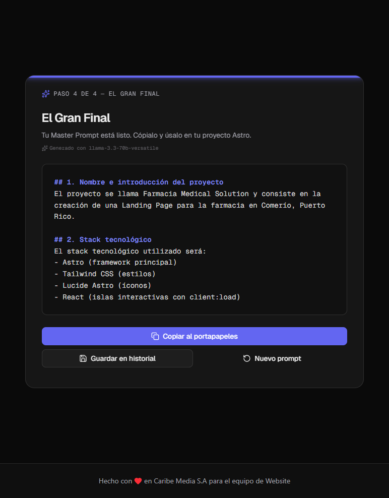 EL GRAN FINAL — Master Prompt